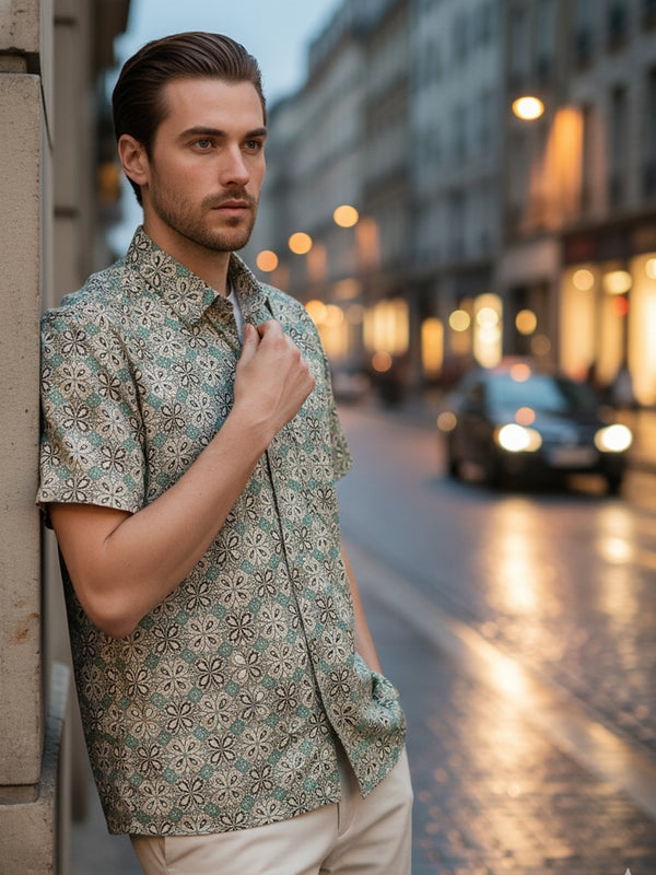 HADID SHIRT SHORT SLEEVE (SPRING GREEN)